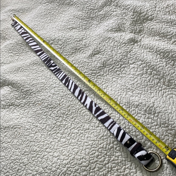J.Crew zebra print calf hair, leather belt - Picture 3 of 5